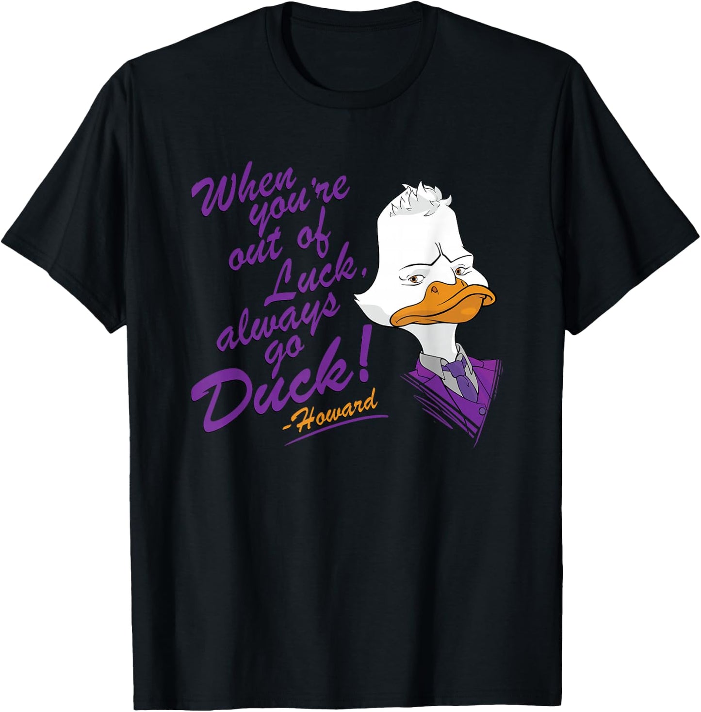 Marvel WHAT IF...? Howard The Duck Always Go Duck T-Shirt - T-Shirt | Black