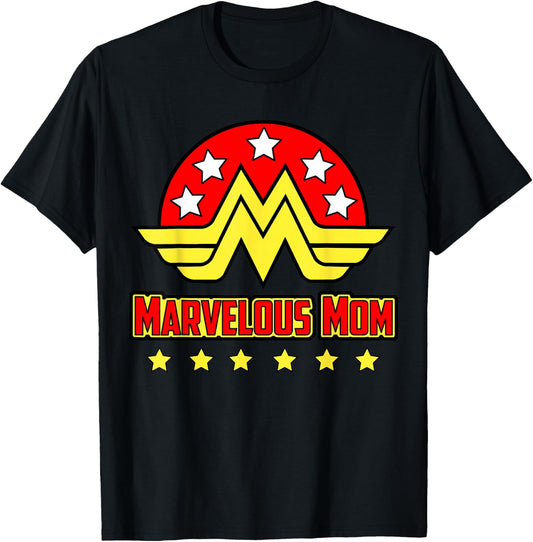 Marvelous Mom shirt Superhero mom T-Shirt - T-Shirt | Black