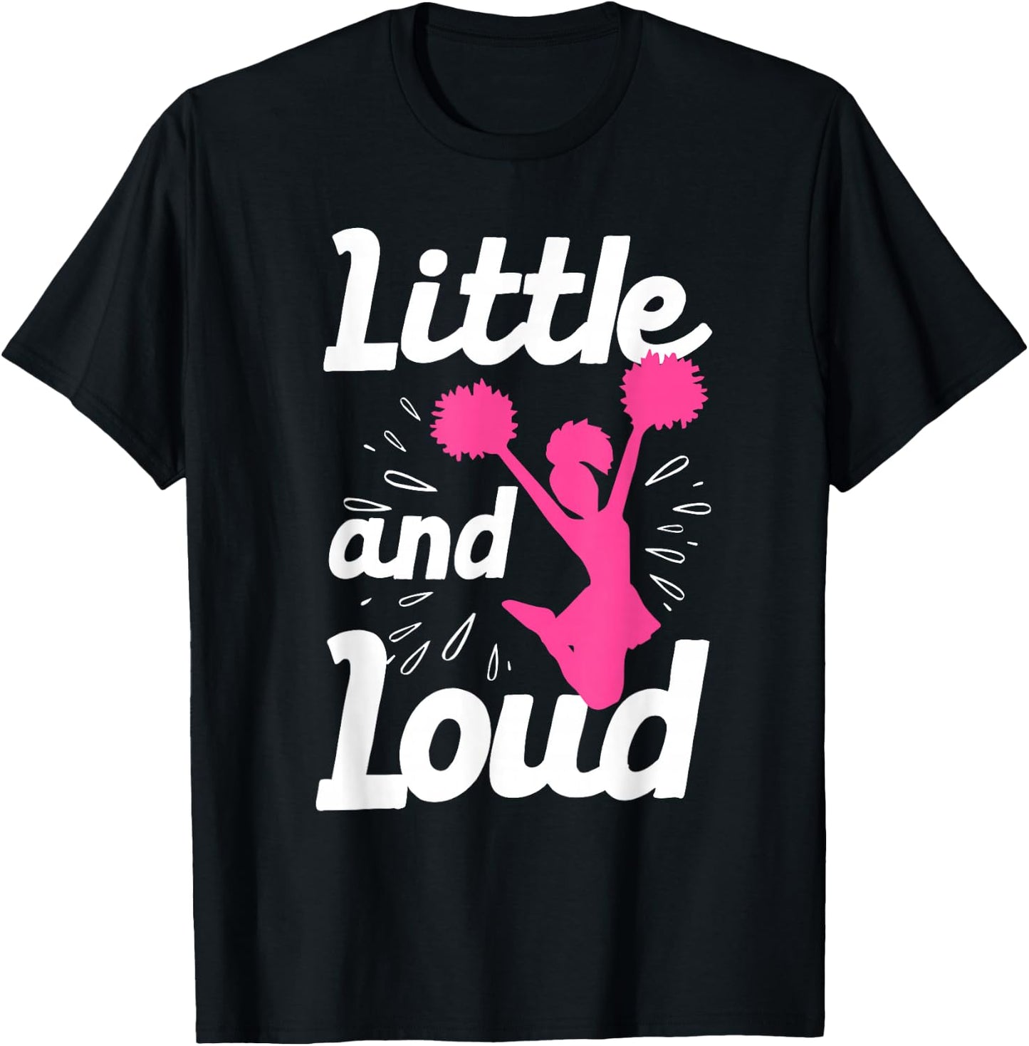 Cool Cheerleader Art Teens Girls Cheerleading Cheer Gymnast Small T-Shirt - T-Shirt | Black