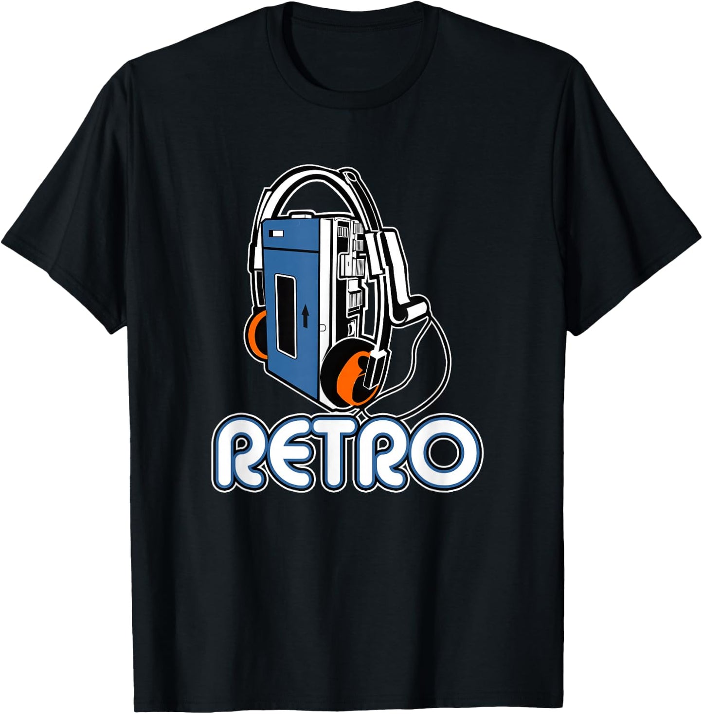 80s Retro Cassette Tape Player T-Shirt - T-Shirt | Black