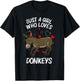 Funny Donkey Design Girls Mule Animal Farming T-Shirt - T-Shirt | Black