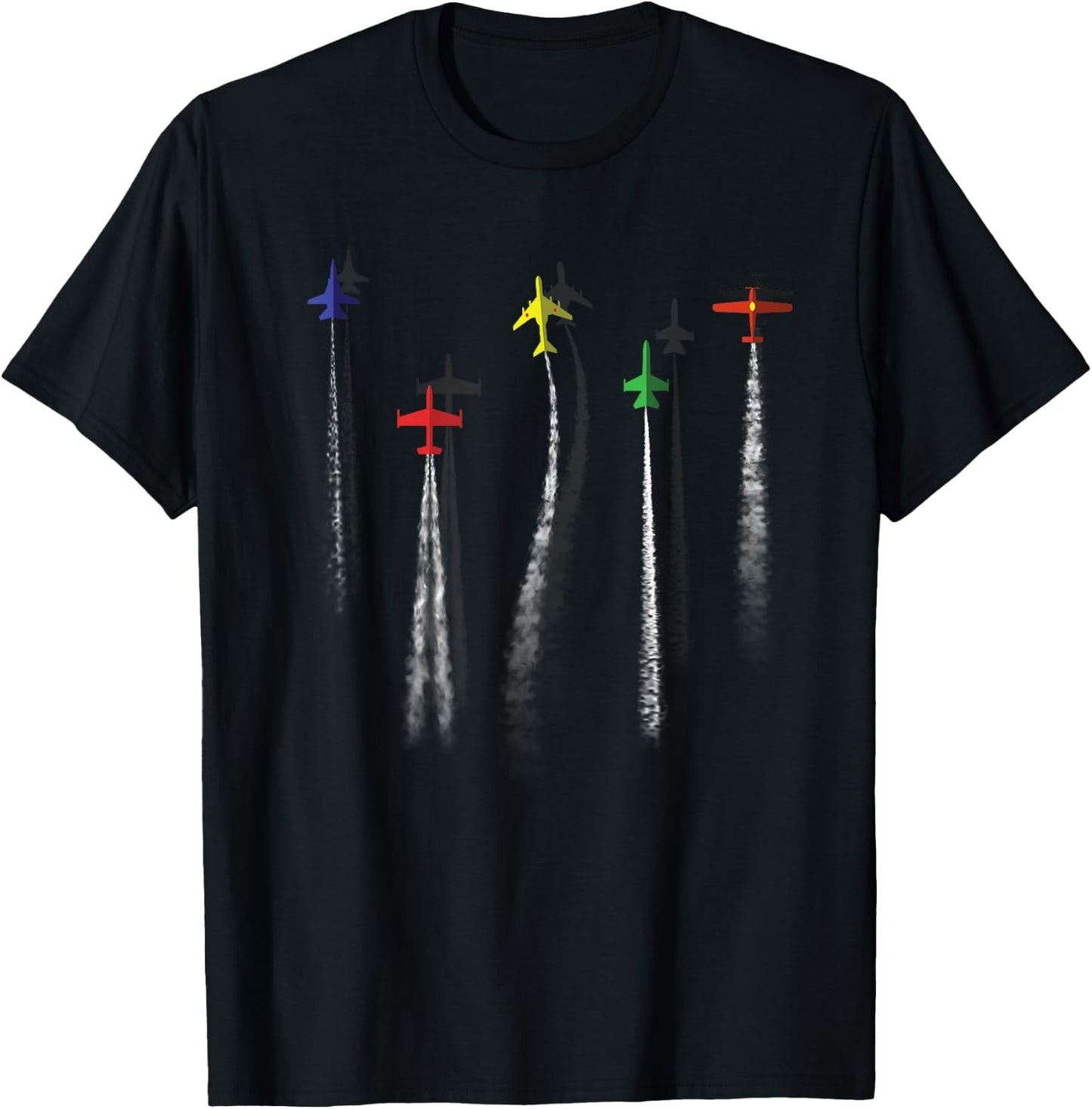 Airplane t shirt Airplanes Flying Low Airplane Jet Men Women T-Shirt - T-Shirt | Black