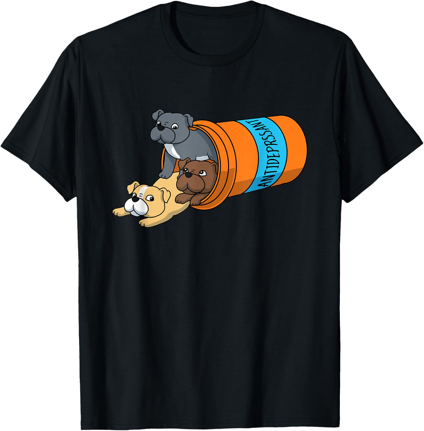 Antidepressant Pitbull T-Shirt - T-Shirt | Black