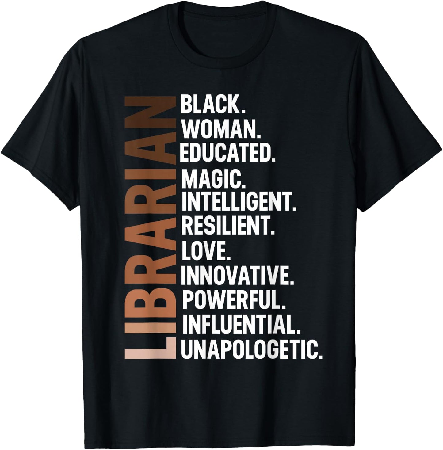I Am A Black Librarian Afro Woman Black History Month T-Shirt - T-Shirt | Black