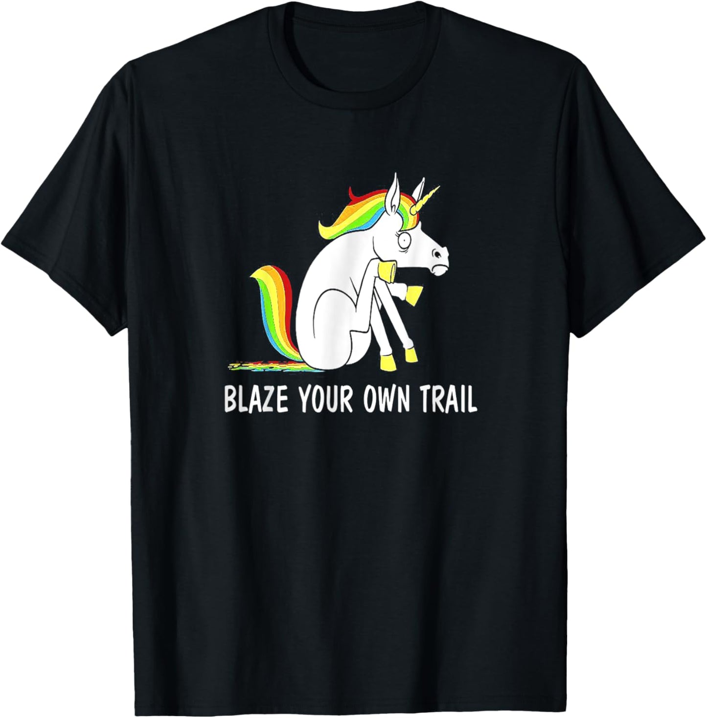Blaze Your Own Trail Unicorn T-Shirt - T-Shirt | Black