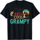 Reel Cool Grampy vintage funny fishing rod Gift Grampy T-Shirt - T-Shirt | Black