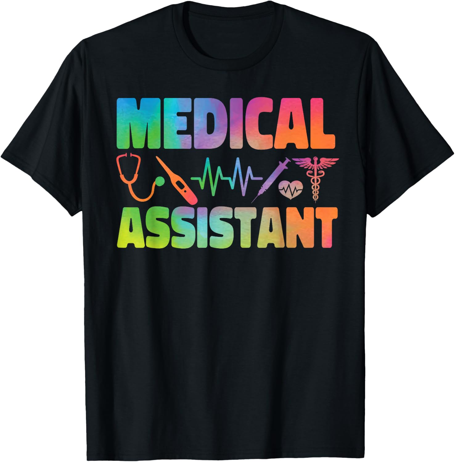Certified Medical Assistant Watercolor CMA T-Shirt - T-Shirt | Black