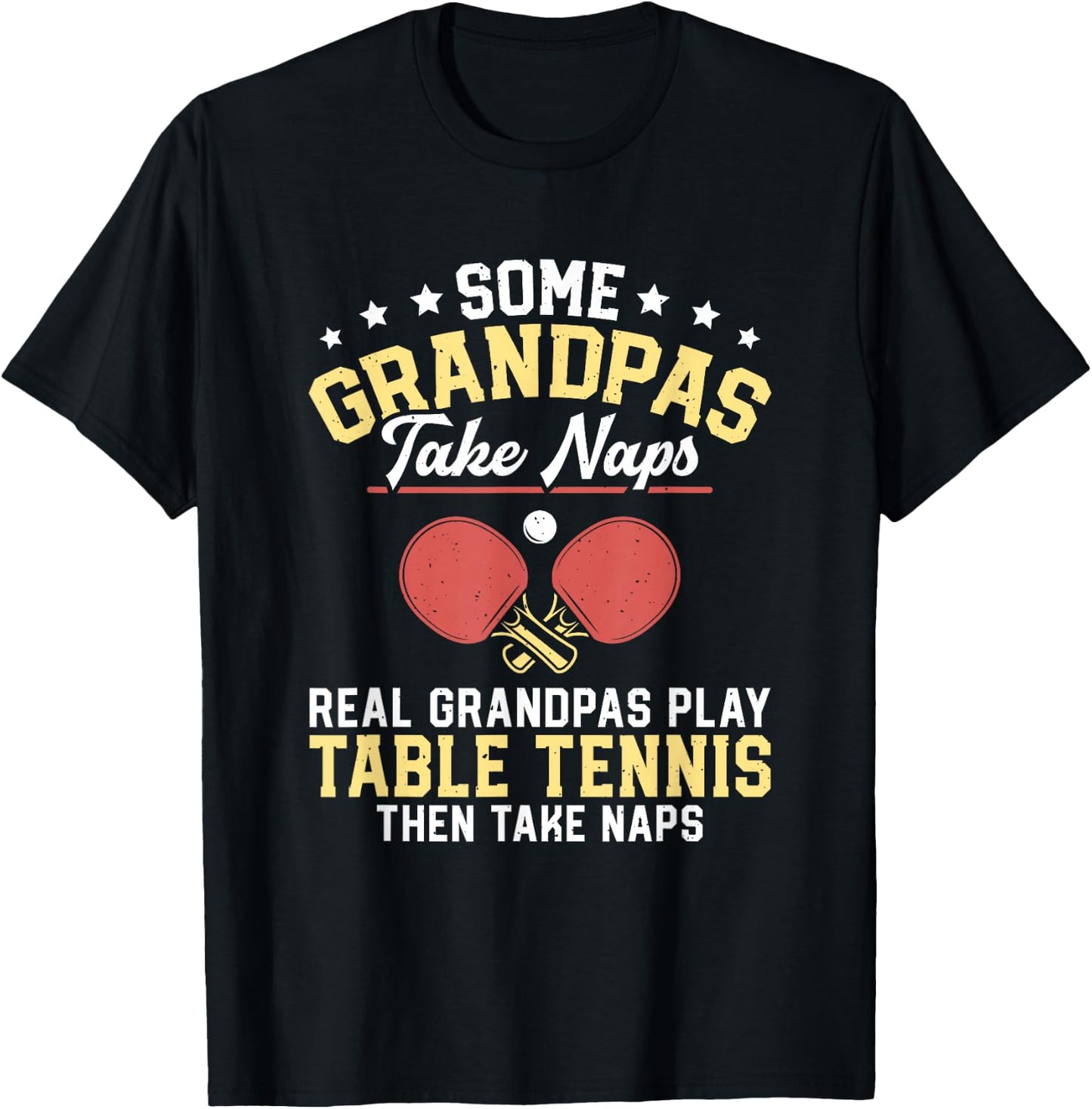 Funny Table Tennis Grandpa Ping Pong T-Shirt - T-Shirt | Black