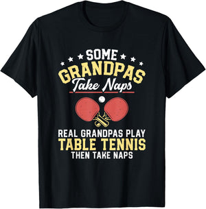 Funny Table Tennis Grandpa Ping Pong T-Shirt - T-Shirt | Black