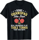 Funny Table Tennis Grandpa Ping Pong T-Shirt - T-Shirt | Black