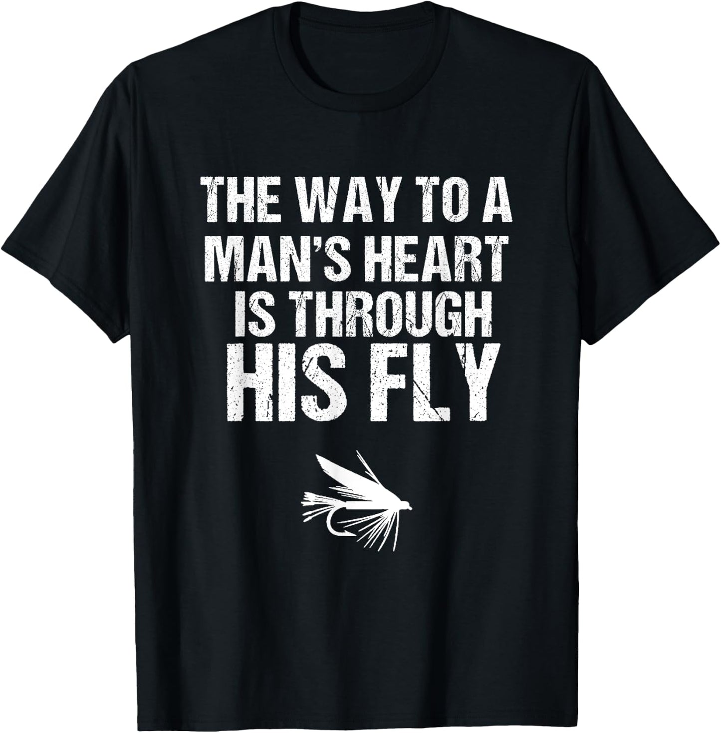 Funny Fly Fishing Gift | Funny Fly Fishing T-Shirt - T-Shirt | Black