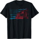 American Flag Semi Truck Driver 18 Wheeler Patriotic Trucker T-Shirt - T-Shirt | Black