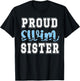 Proud Swim Sister Of A Swimmer Sister Swimming Sis T-Shirt - T-Shirt | Black