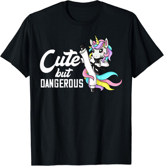 Cute But Dangerous Gift BJJ MMA Boxing T-Shirt - T-Shirt | Black