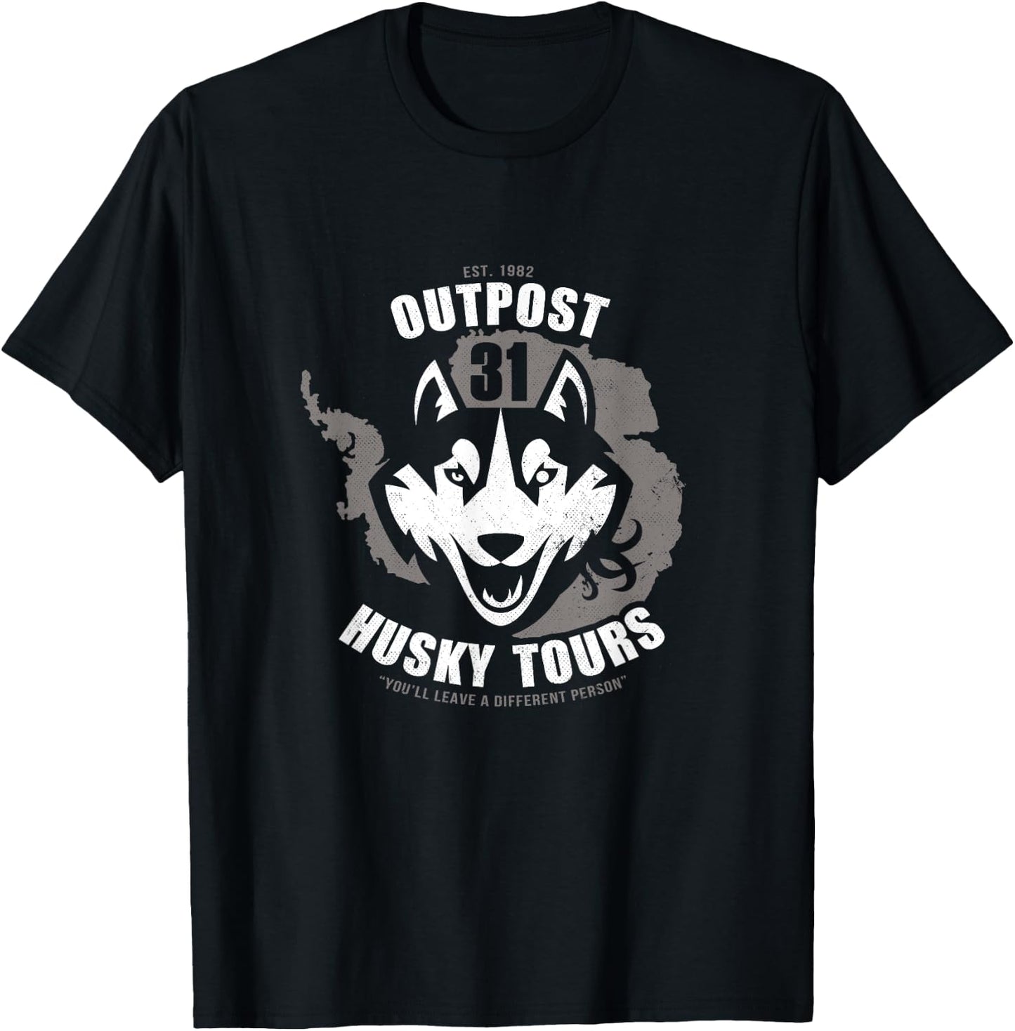 Outpost 31 Husky Tours - Official DinoMike Design T-Shirt - T-Shirt | Black