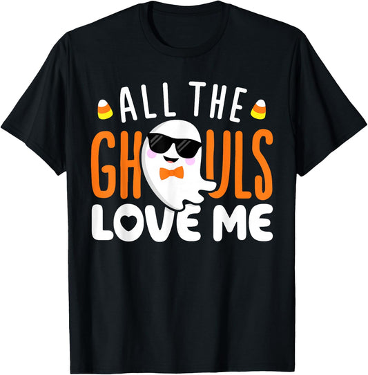 All The Ghouls Love Me Halloween Costume Toddler Boy Men T-Shirt - T-Shirt | Black