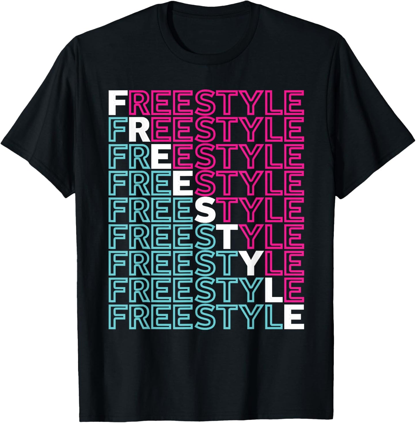 Freestyle Full Front 80s Electronic Dance Music T-Shirt - T-Shirt | Black