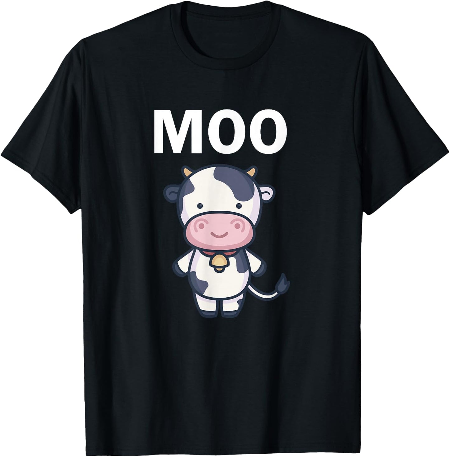 Moo Cow Funny Farmer Cow For Adults Kids Boys And Girls T-Shirt - T-Shirt | Black