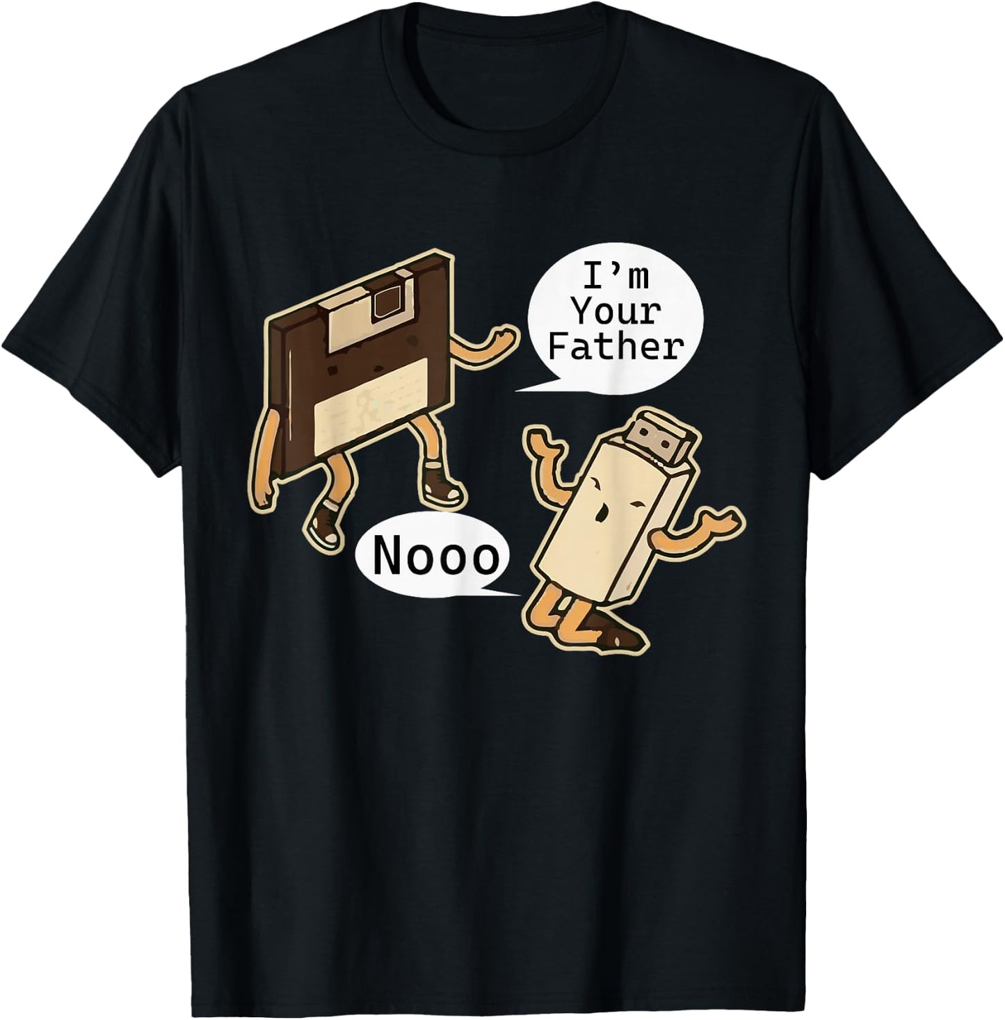 I'm Your Father Noooo Floppy Disk and USB Stick T-Shirt - T-Shirt | Black