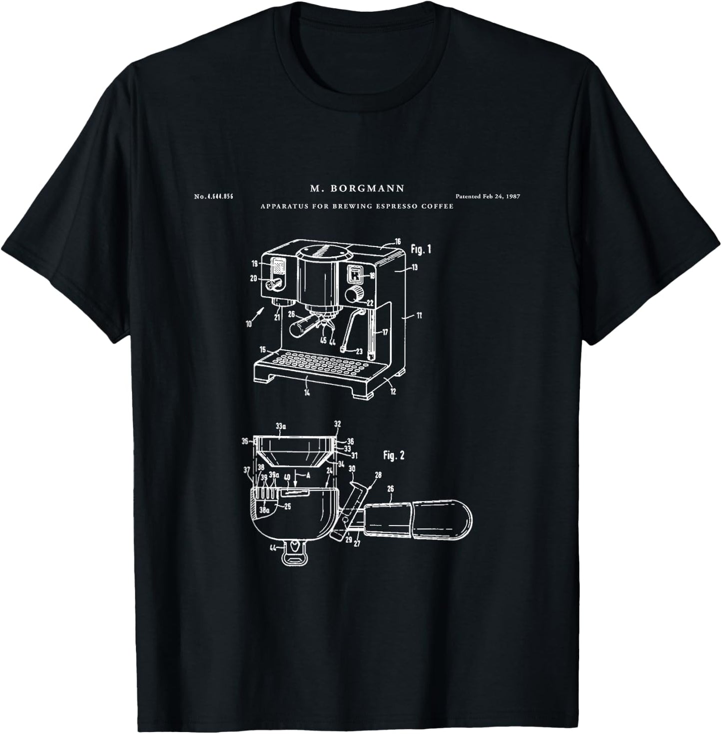Espresso Machine Patent - kitchen T-Shirt - T-Shirt | Black
