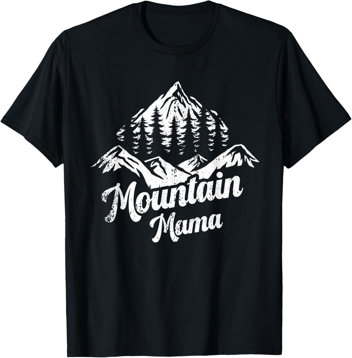 Mountain Mama Camping Hiking Mom Adventure Mothers Day T-Shirt - T-Shirt | Black