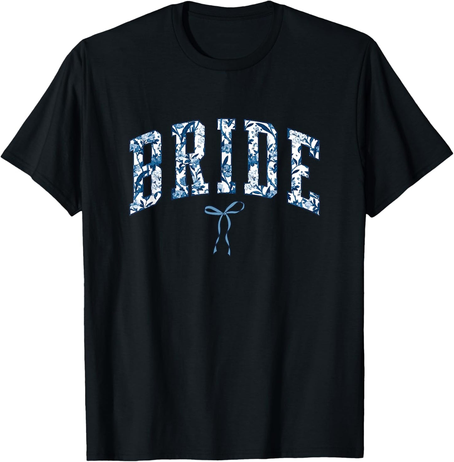 Chinoiserie BRIDE Floral Toile De Jouy Coquette Bow Cute T-Shirt - T-Shirt | Black