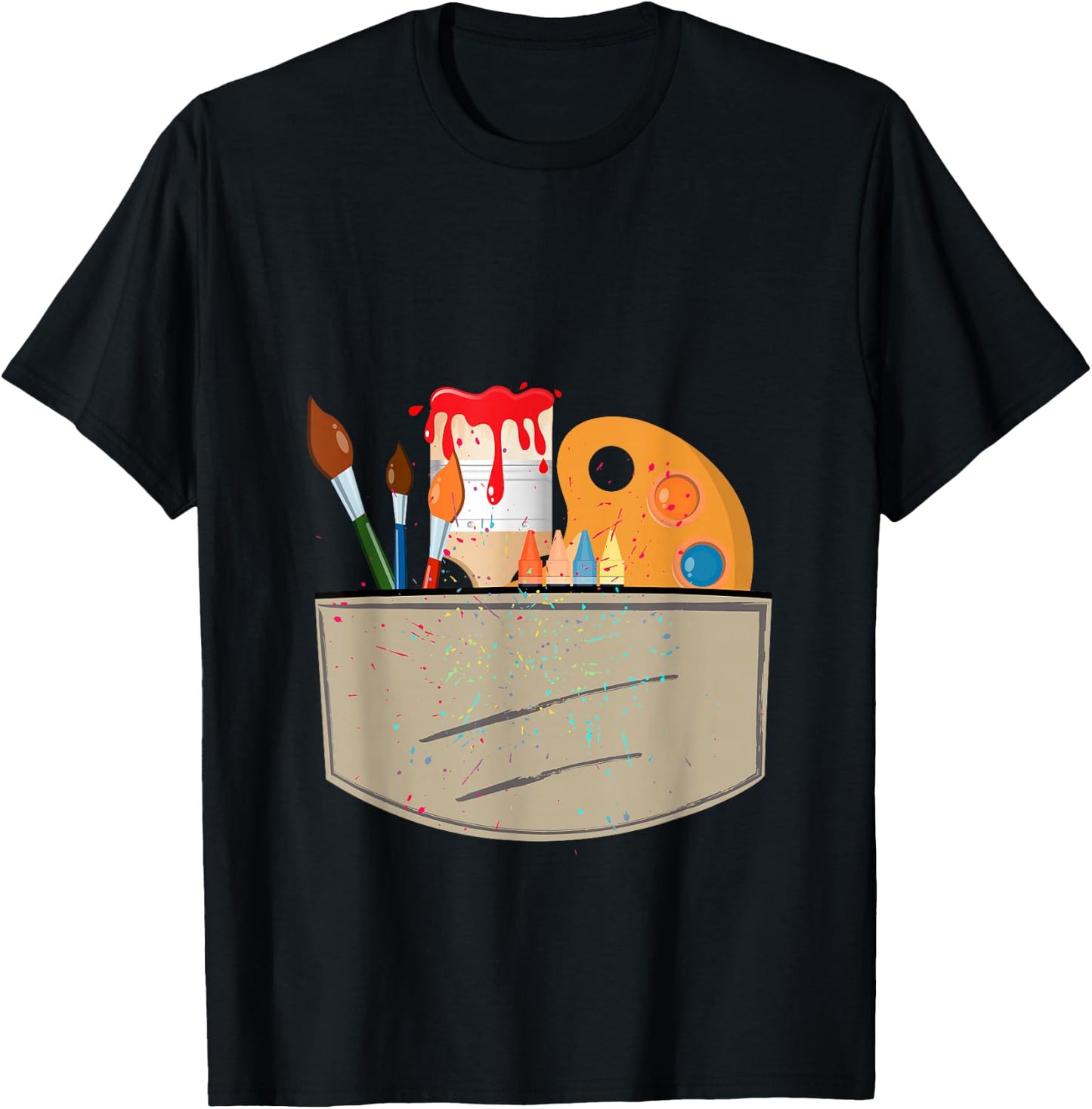 Artist Costume Shirt Painter Shirt Halloween Costume T-Shirt - T-Shirt | Black