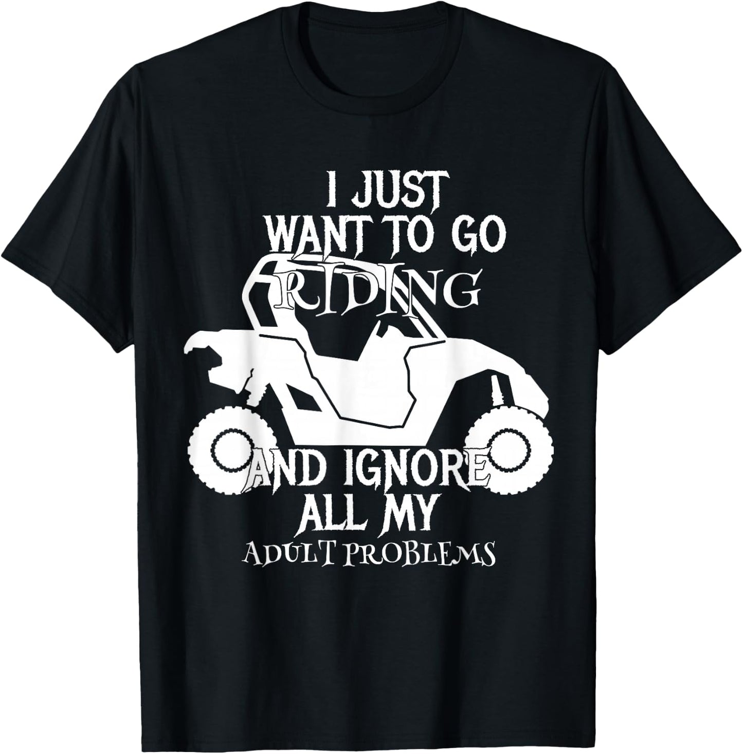 Quad UTV Riders T Shirt Dirt Bike 4 Wheel Mud Trail Riding T-Shirt - T-Shirt | Black