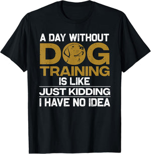 Funny Dog Trainer Design Women Dog Training Owners T-Shirt - T-Shirt | Black