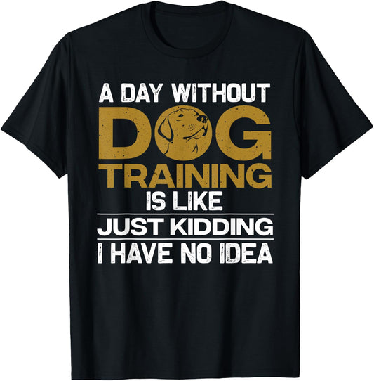 Funny Dog Trainer Design Women Dog Training Owners T-Shirt - T-Shirt | Black