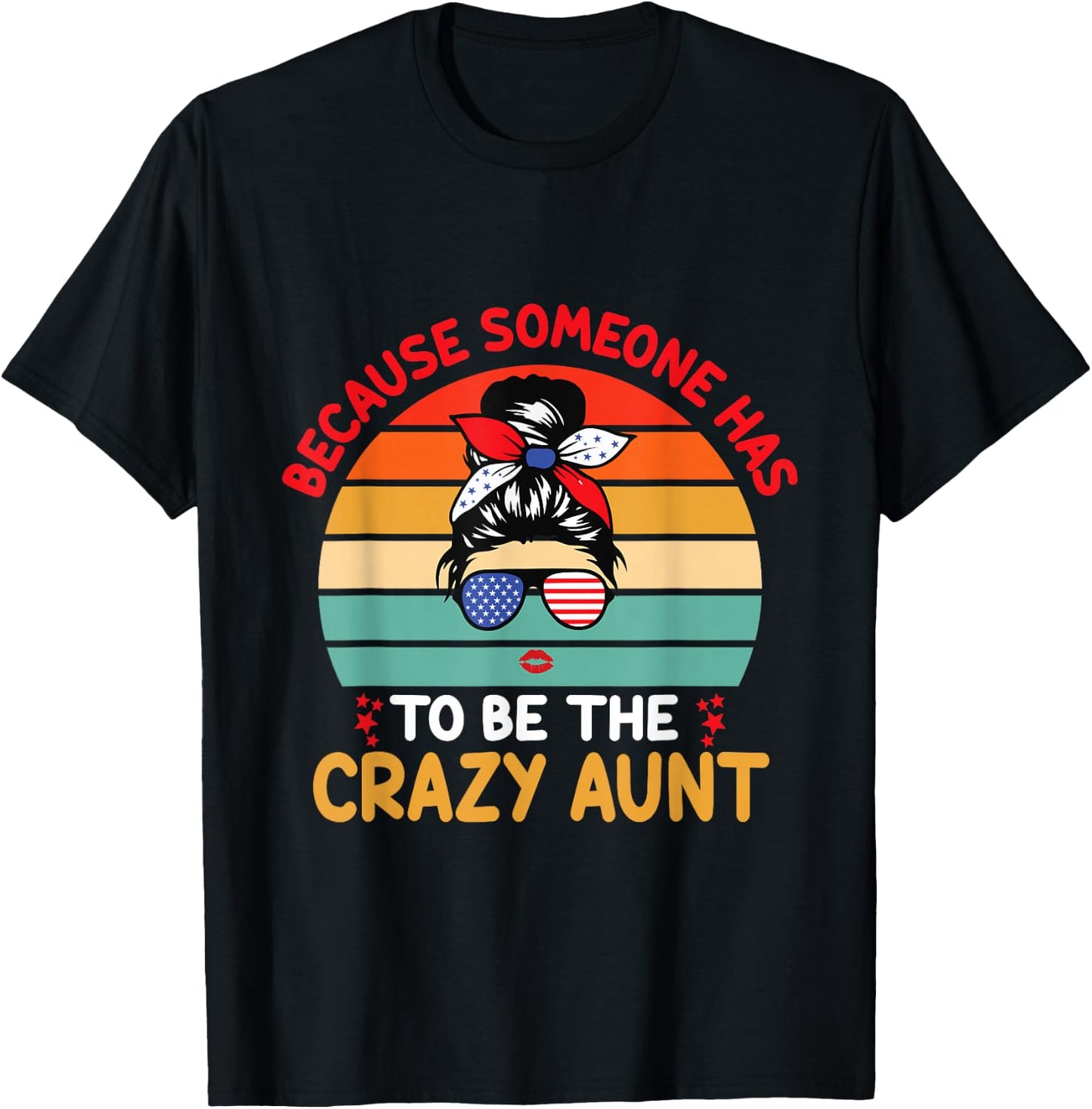 Crazy Aunt Auntie Woman Niece Retro Aunt T-Shirt - T-Shirt | Black