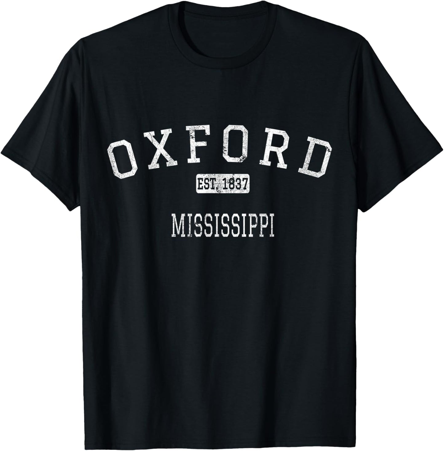 Oxford Mississippi MS Vintage T-Shirt - T-Shirt | Black