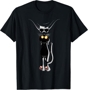 Cat Scratching T-Shirt - T-Shirt | Black