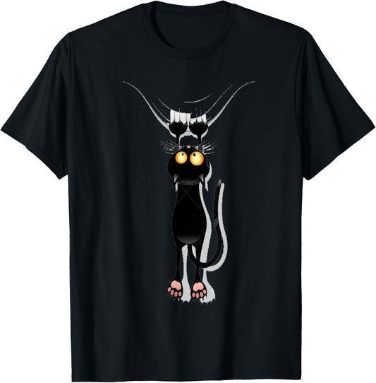 Cat Scratching T-Shirt - T-Shirt | Black