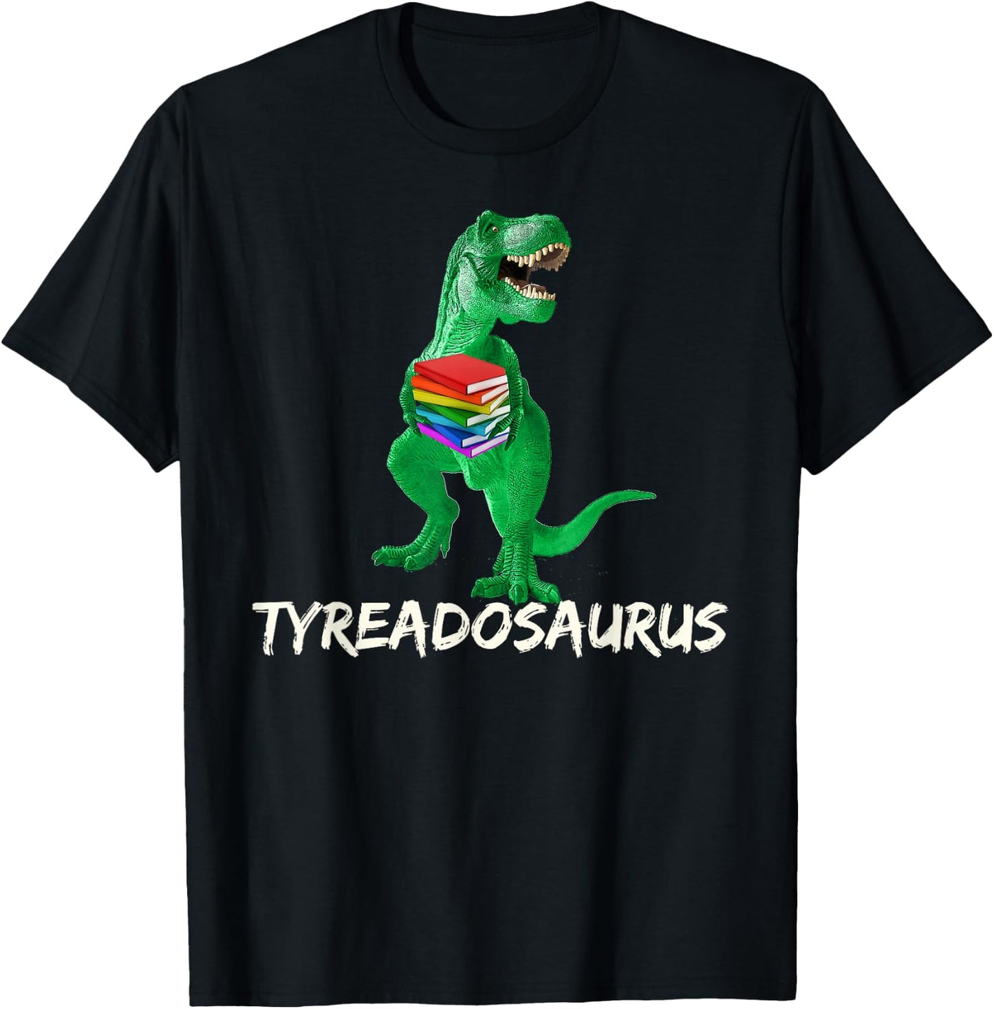 Reading Teacher Read Books Dinosaur Tyreadasaurus Women Girls Kids T-Shirt - T-Shirt | Black