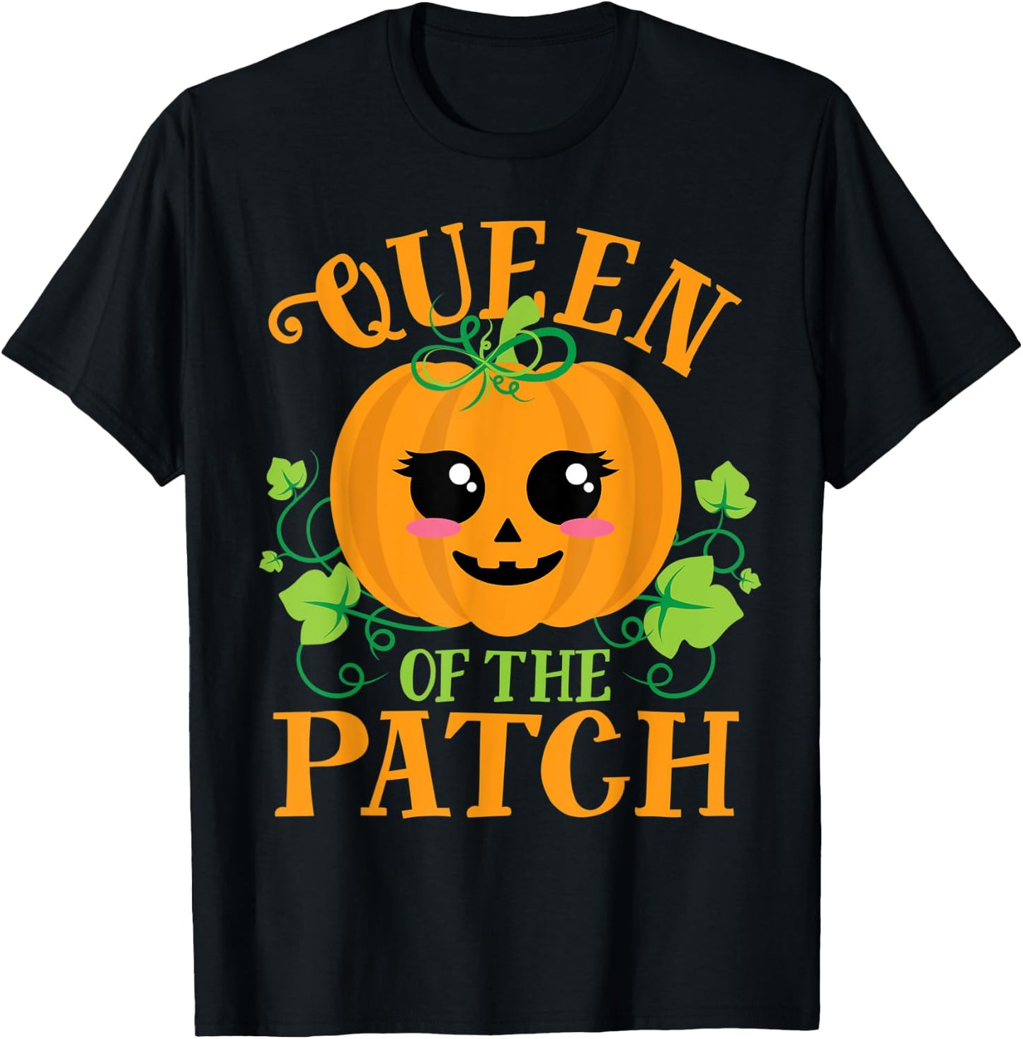 Queen Pumpkin of the Patch Matching Family Set Mom Halloween T-Shirt - T-Shirt | Black