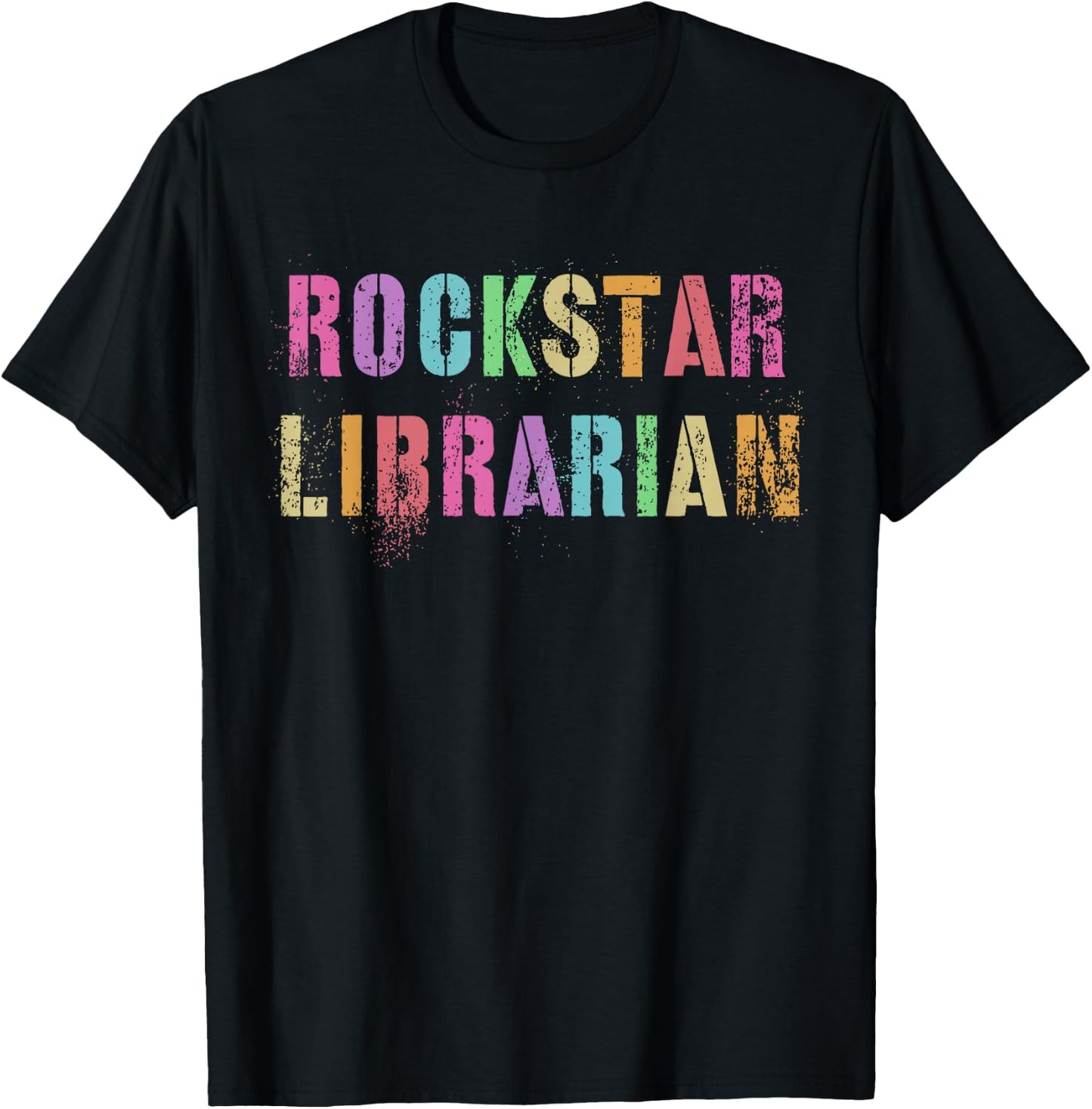 Funny ROCKSTAR LIBRARIAN Library Award My Reading Teacher T-Shirt - T-Shirt | Black