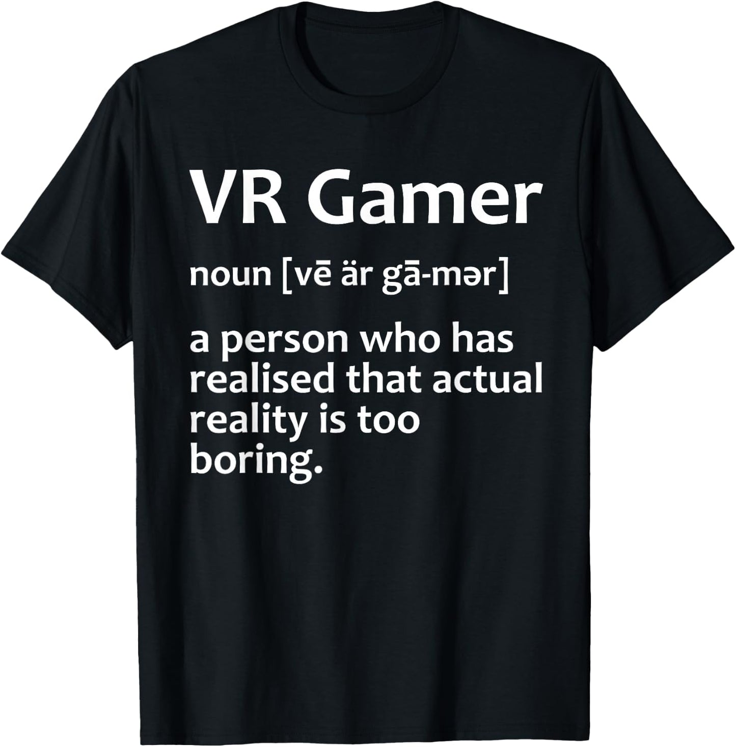 Funny VR Gamer Design Women Virtual Reality Gaming T-Shirt - T-Shirt | Black