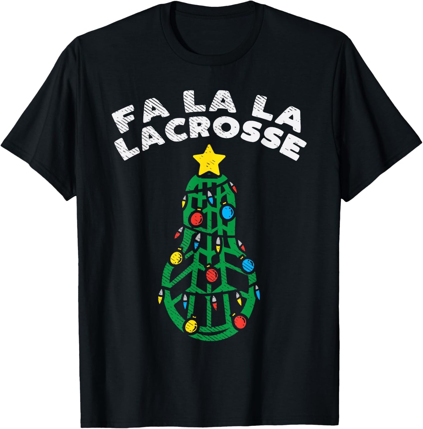 FA La Lacrosse Funny Christmas Lax Player Goalie Team Gift T-Shirt - T-Shirt | Black