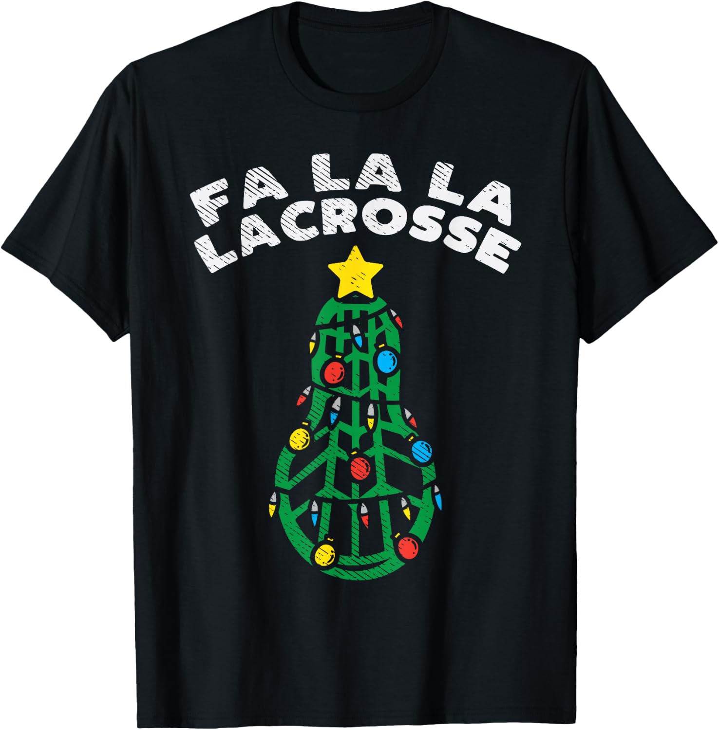 FA La Lacrosse Funny Christmas Lax Player Goalie Team Gift T-Shirt - T-Shirt | Black
