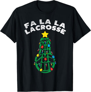 FA La Lacrosse Funny Christmas Lax Player Goalie Team Gift T-Shirt - T-Shirt | Black