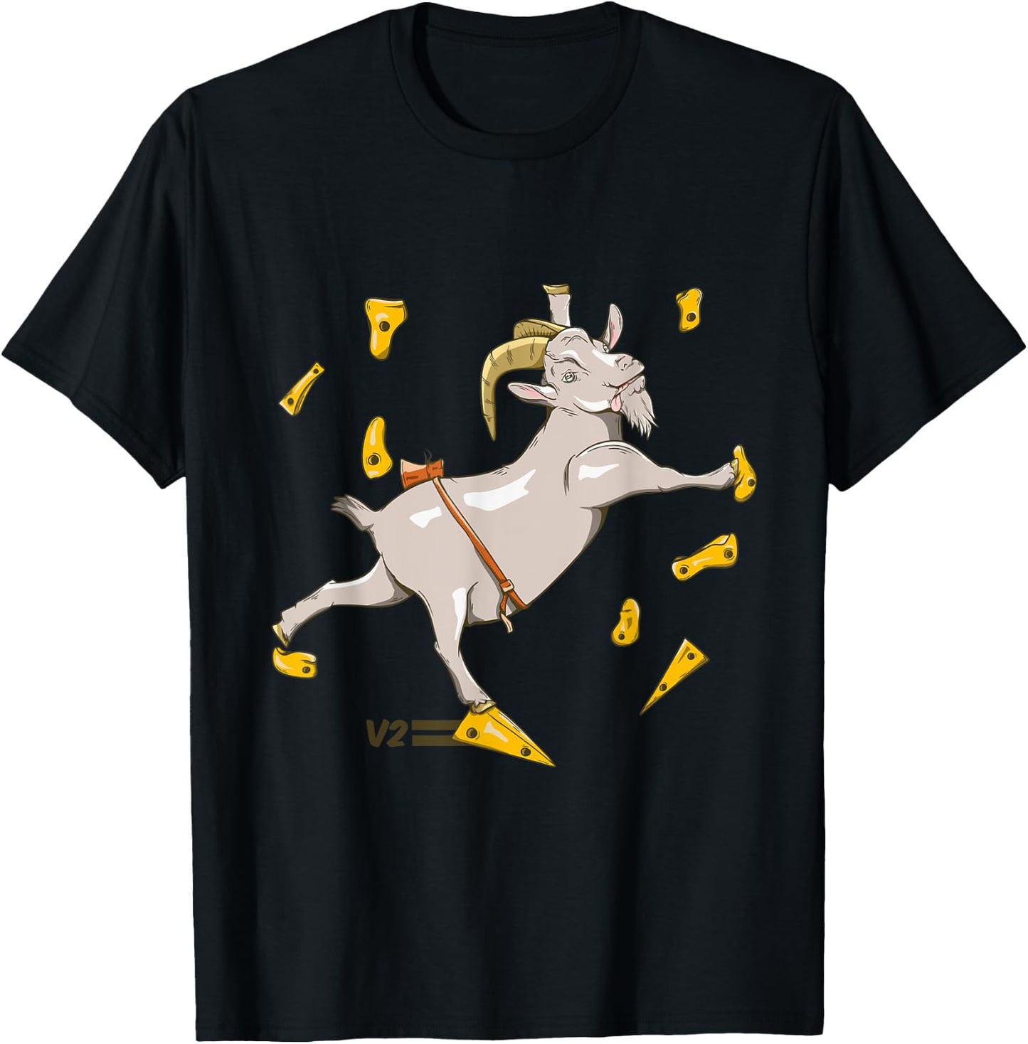 Goat bouldering gym rock climbing T-Shirt - T-Shirt | Black