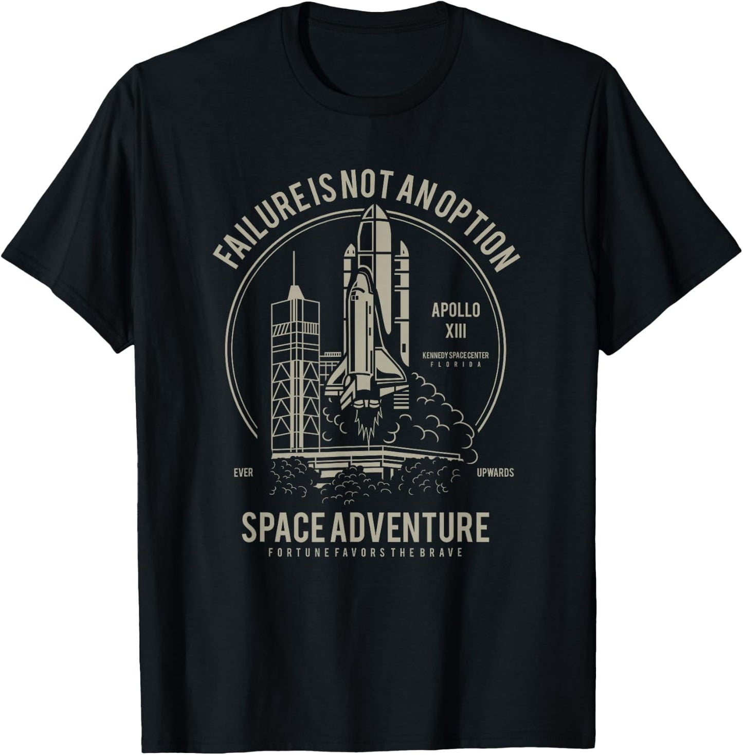 Space Adventure - Failure Is Not An Option Rocket T-Shirt - T-Shirt | Black