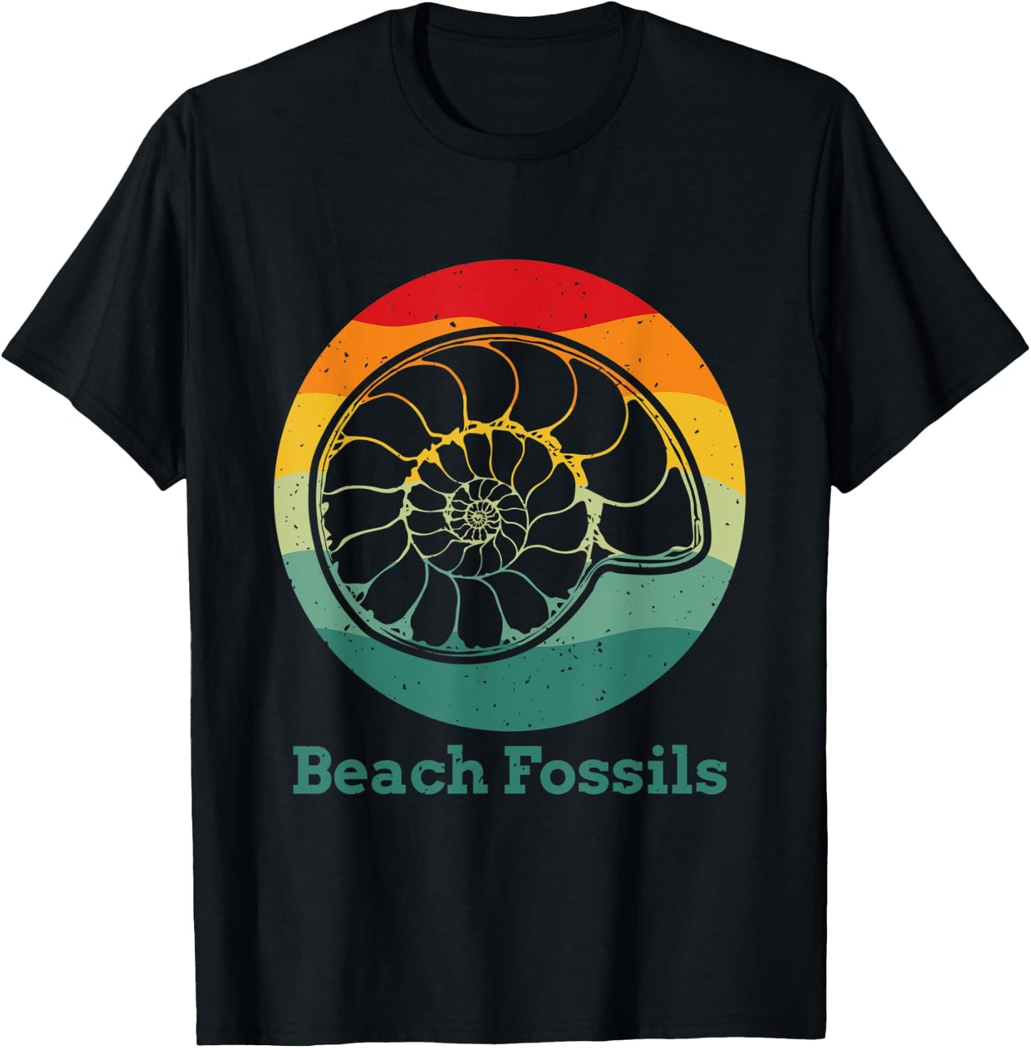 Beach Fossils Retro Shell Fossil T-Shirt - T-Shirt | Black