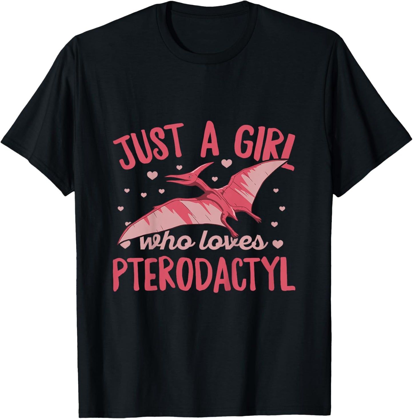 Bird Dinosaur Pterodactyl Design for a Pterodactyl Girl T-Shirt - T-Shirt | Black