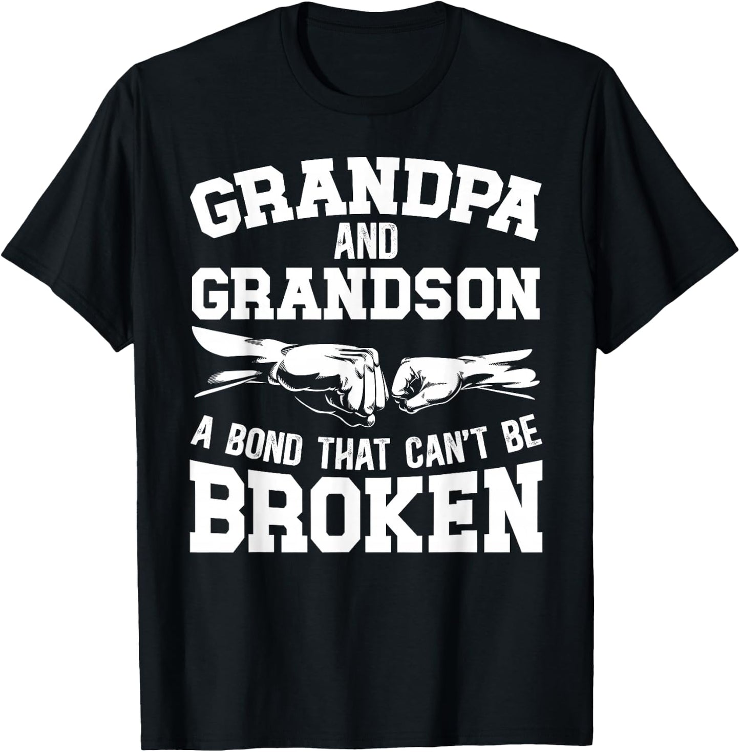 Grandpa and Grandson Bond from Grandpa to Grandson T-Shirt - T-Shirt | Black