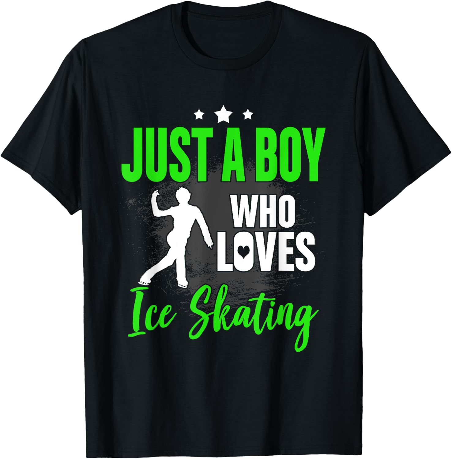 Funny Ice Skating Lover Graphic Men and Boy Figure Skater T-Shirt - T-Shirt | Black
