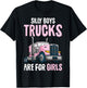 Trucks Are for Girls Semi Truck Trucker Truck Driver Kids T-Shirt - T-Shirt | Black
