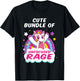 Cute Bundle Of Unfocused Rage Pastel Goth Rainbow Unicorn T-Shirt - T-Shirt | Black