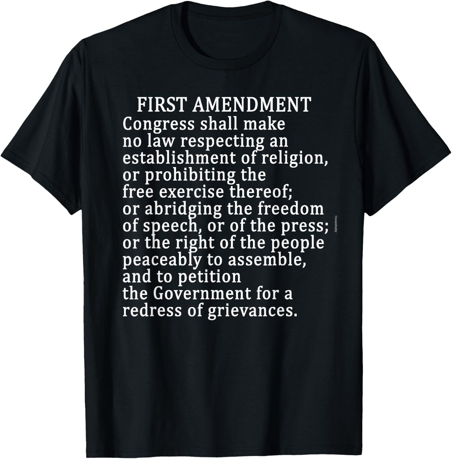 1st AMENDMENT FREE PRESS Bill of Rights T-Shirt - T-Shirt | Black